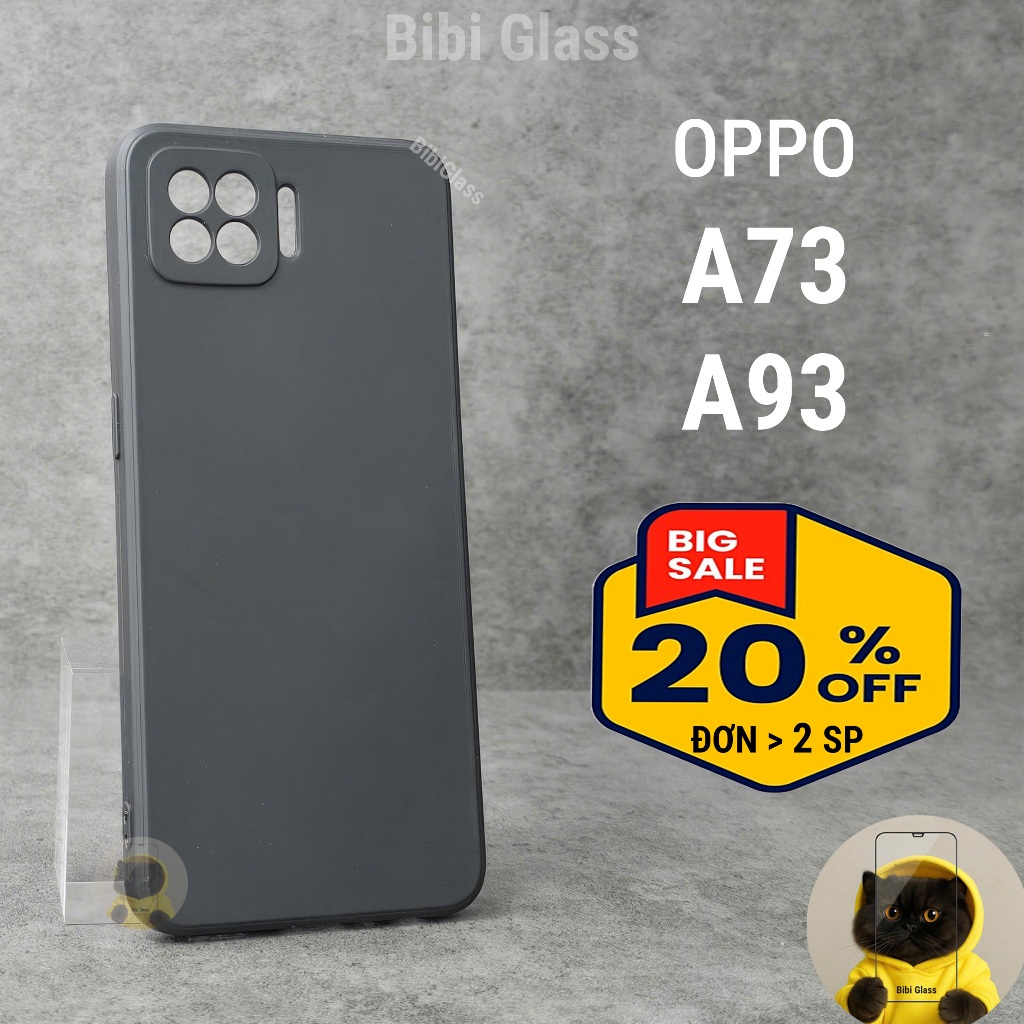 Ốp lưng Oppo A73 / A93 4G bảo vệ cam điện thoại toàn diện cạnh vuông nhựa dẻo tpu bibi glass