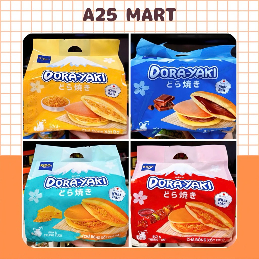 Bánh Dora-Yaki Kido Hương Vị Chà Bông/Socola Bịch 5 Gói - Bánh Rán ...