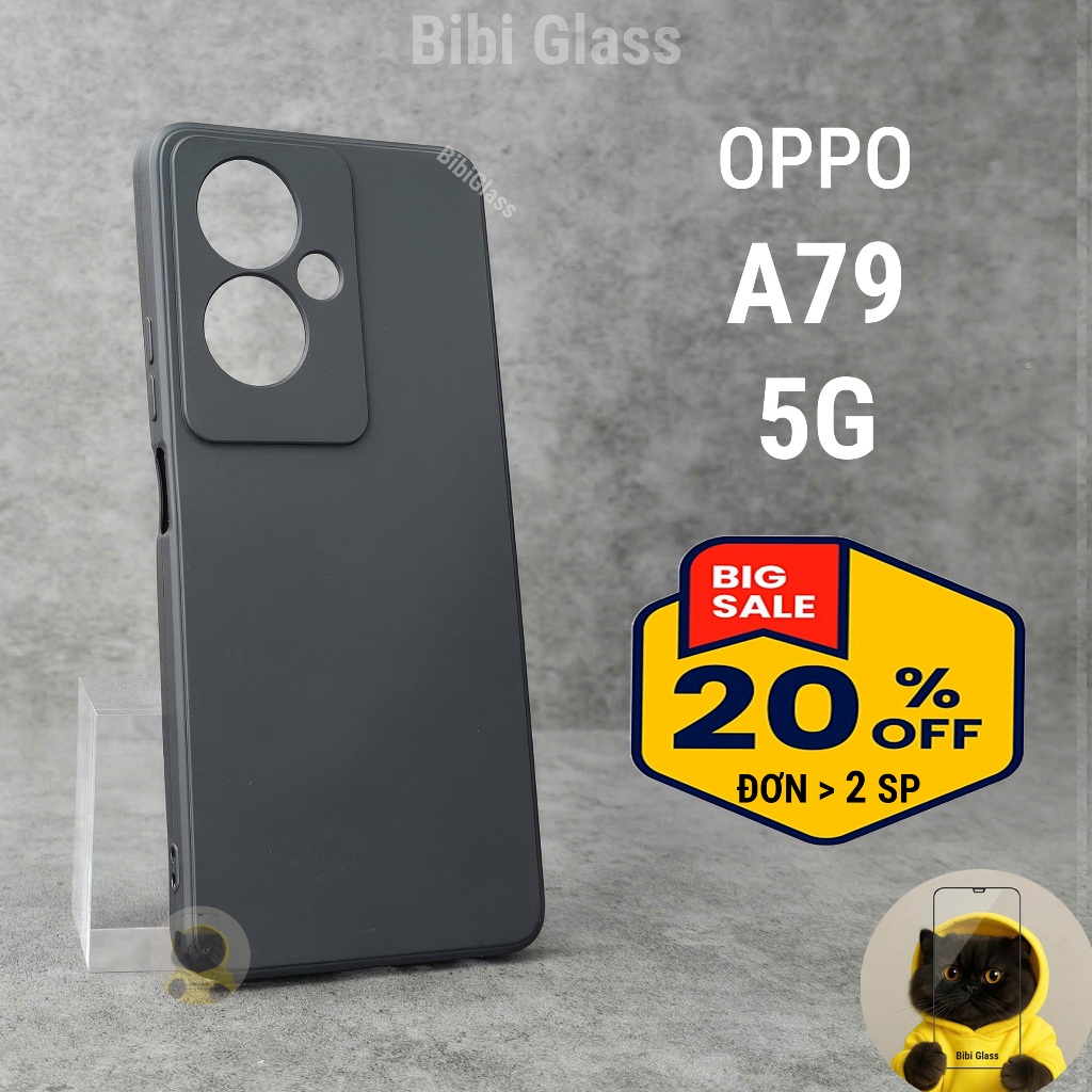 Ốp lưng Oppo A79 5G bảo vệ cam điện thoại toàn diện cạnh vuông nhựa dẻo tpu bibi glass