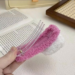 Kẹp Tóc Gấu Bông Teddy Mềm Mại Dễ Thương Màu Sắc Pastel Kẹo Ngọt Cho Bạn Gái