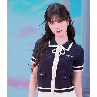 ÁO LEN XANH THAN CỔ BẺ EVIE TOP TÍ NGOAN