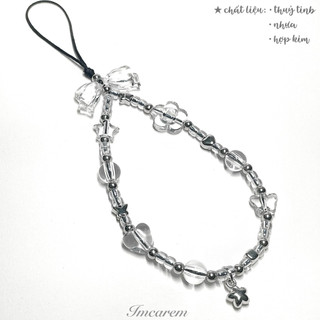 Dây Treo Điện Thoại Trong Suốt Phong Cách Y2K-Móc Khoá Phụ Kiện Điện Thoại Máy Ảnh Handmade by Carem