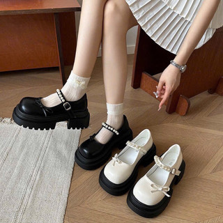 Giày Mary.,j.a.n.e gắn chuỗi ngọc xinh 7 phân quai cài mẫu hót