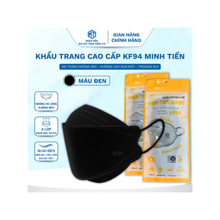 Combo 100-200 Cái Khẩu Trang Cao Cấp KF94 MINH TIẾN 4 Lớp Ko Mùi Ko Sổ Lông Size 45-75kg