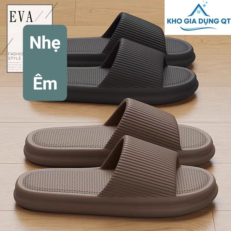 (Combo) Dép đi trong nhà, dép văn phòng sọc quai ngang nam nữ, siêu nhẹ êm chân (GDQT)(D014)