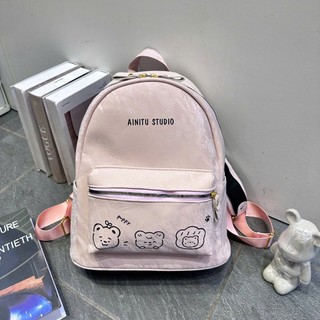 ( Quai To Nhung )  Mèo PuPPy đi học nam nữ thời trang size 40 vừa A4 laptop chất da đẹp đi chơi du lịch tiện dụng BL06