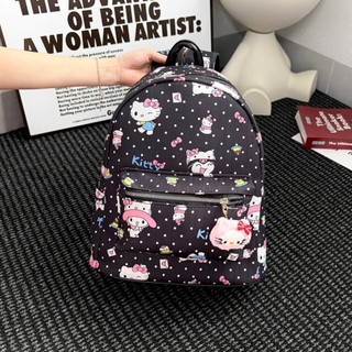 (Quai To Quai Bé Tặng Kèm Móc Khóa) Hello Kitty đi học nam nữ size40 vừa A4 laptop chất da đẹp đi chơi du lịch BL05