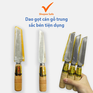 Dao gọt cán gỗ trung sắc bén tiện dụng mẫu mới nhất #A158