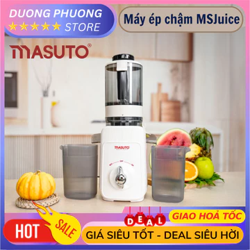 Máy Ép Chậm Masuto MSJuice NÂNG CẤP 120W - 0,6L Ép Nguyên Quả Kiệt Bã, Máy Ép Trái Cây, Ép Cần Tây,Làm Nước Ép Hoa Quả