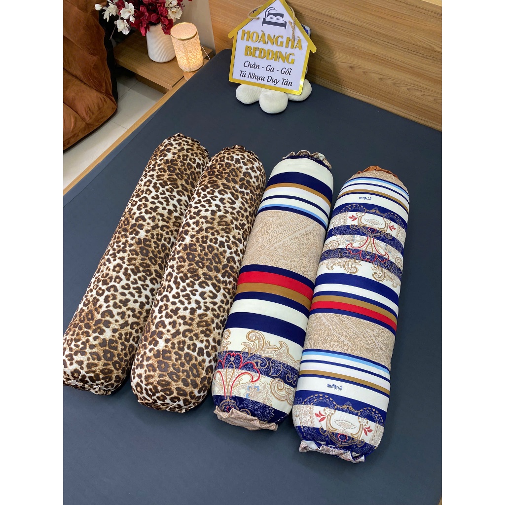 4 CÁI VỎ GỐI ÔM KHÓA KÉO - Không kèm ruột gối, chất vải thun lạnh, không xù lông  35 x100cm