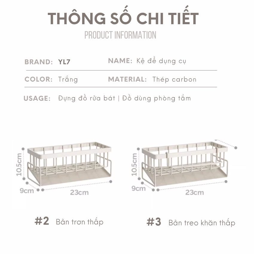 Kệ bồn rửa chén bát tự thoát nước chất liệu thép carbon kèm thanh treo khăn | BigBuy360 - bigbuy360.vn