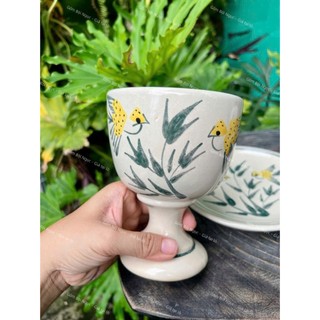 Chén/Tô/Dĩa/Thố Vẽ Tre + Chim Vàng Cao Cấp Mới Siêu Xinh Nhiều Kích Thước - Gốm Lái Thiêu - Gốm Nam Bộ