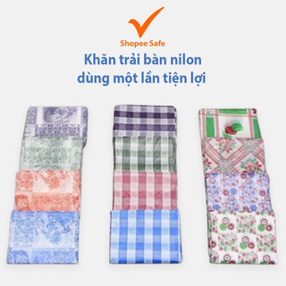 Khăn trải bàn nilon dùng một lần tiện lợi 10 cái một bịch chất liệu PVC bền đẹp #A103