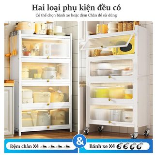 Gslife Kệ Đa Chức Năng 3-6 Tầng - Phù Hợp Bếp & Phòng Khách ưu Trữ Nồi, Chảo & Lò Vi Sóng