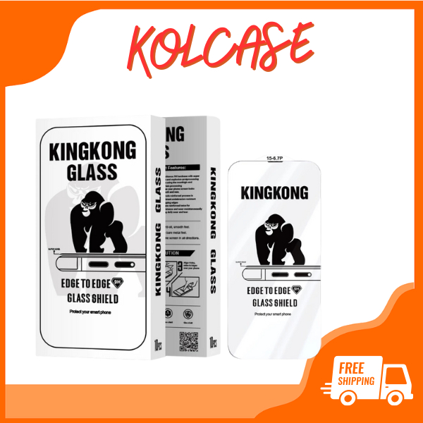 [ KHÔNG VIỀN ] Kính Cường Lực Full Màn KINGKONG KK-67 Phủ Nano Siêu Mượt, Có Bảo Vệ Màng Loa Iphone 11 12 13 14 15 16 17