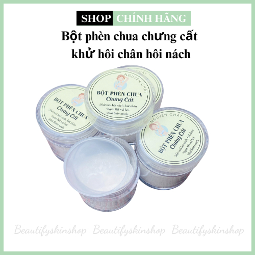 Bột Phèn chua chưng cất ngăn mồ hôi nách, hôi chân