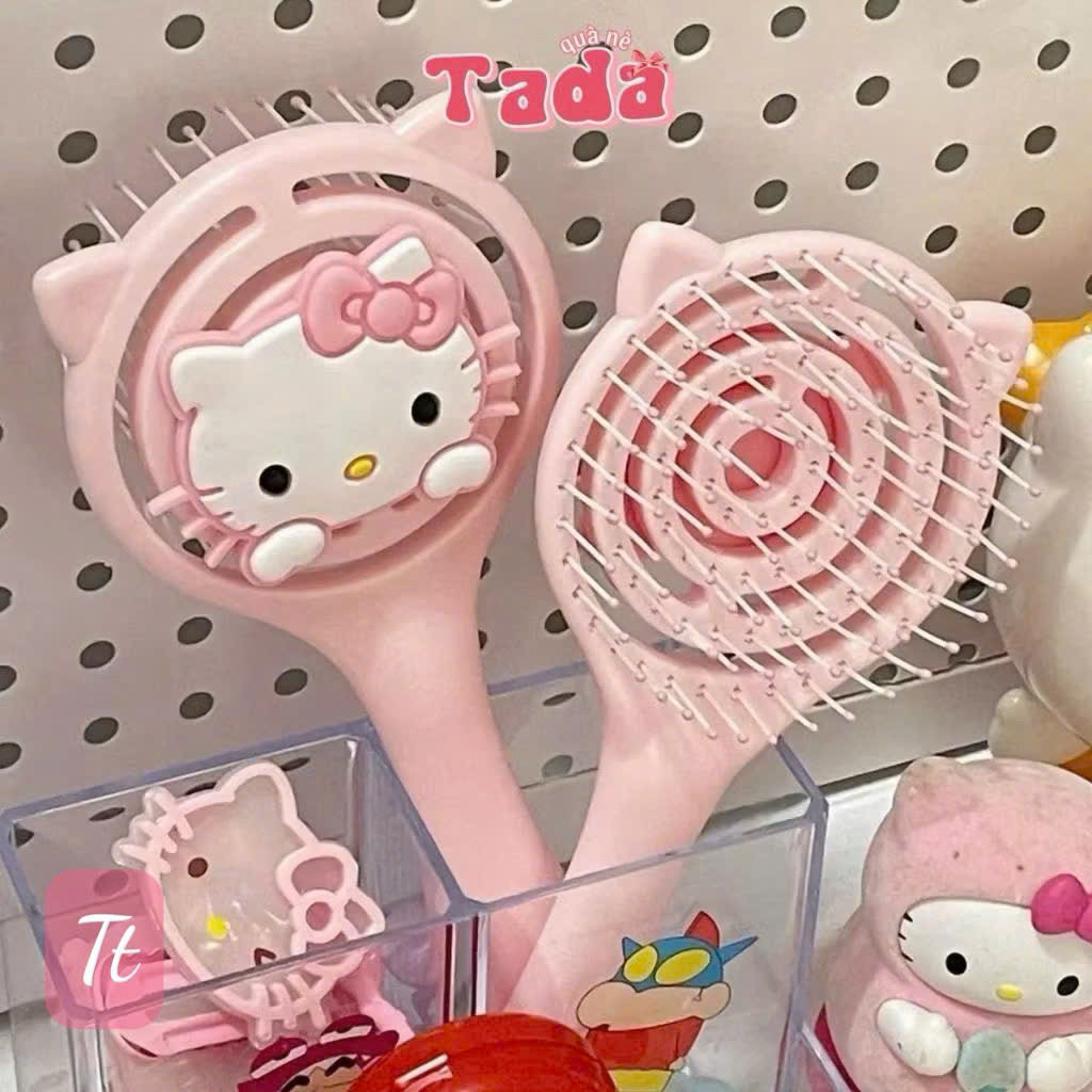 Lược mini cầm tay hello kitty lược gỡ rối tiện lợi