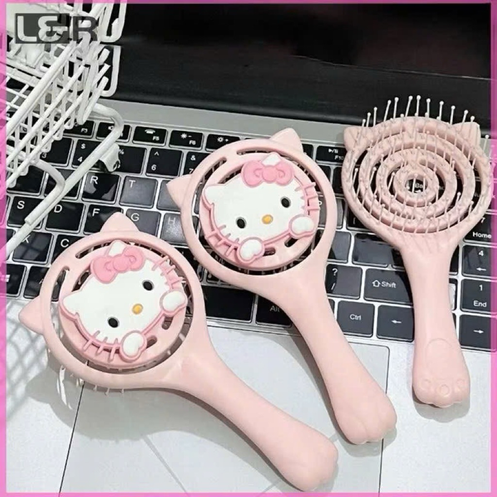 Lược mini cầm tay hello kitty lược gỡ rối tiện lợi