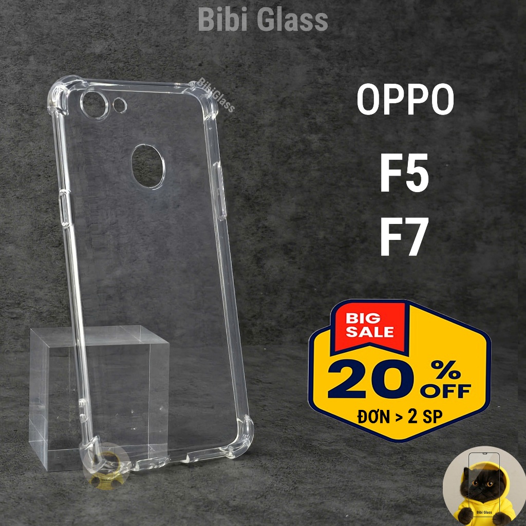 Ốp lưng OPPO F5 / F7 / F5 Youth silicon trong suốt dẻo cao cấp chống sốc bảo vệ cam điện thoại