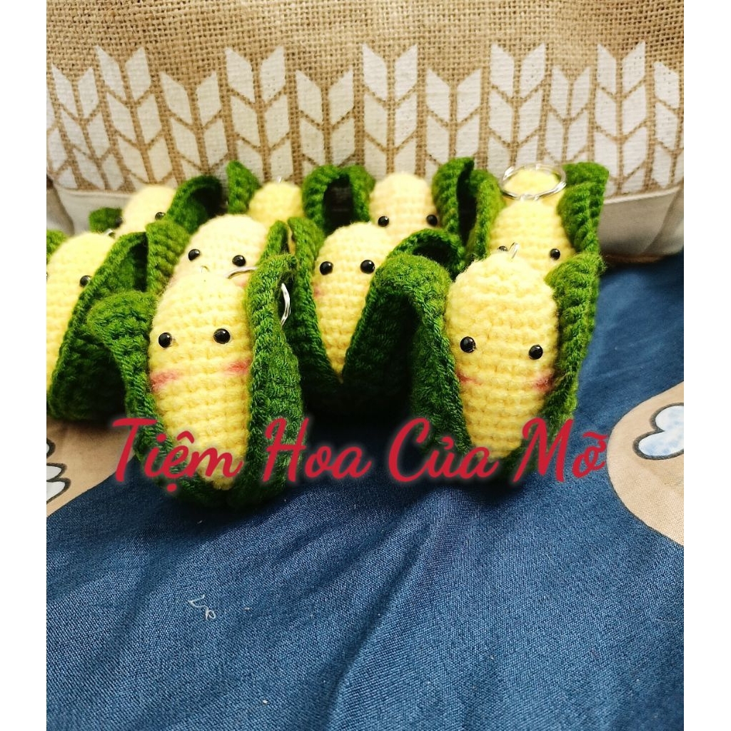 Móc Khoá Bắp Ngô Xinh Xắn , Móc Khoá Len Handmade