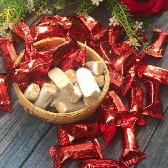 200g/ 500g/ 1Kg - Kẹo Đậu Phộng Bơ, Gói đỏ  - Nhiều Đậu, Mè_ăn vặt, food, ngon