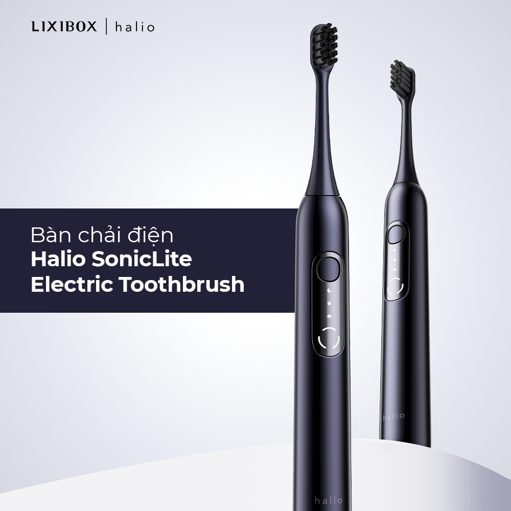 [VHL x LIXIBOX] COMBO Bàn Chải Điện Halio SonicLite Electric Toothbrush - Ocean Blue & Set 5 Đầu Bàn Chải Thay Thế