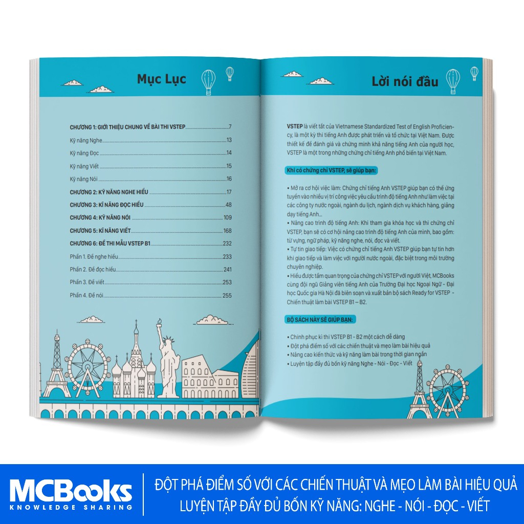 Sách - Ready For VSTEP Chiến Thuật Làm Bài VSTEP B1 - MCBooks