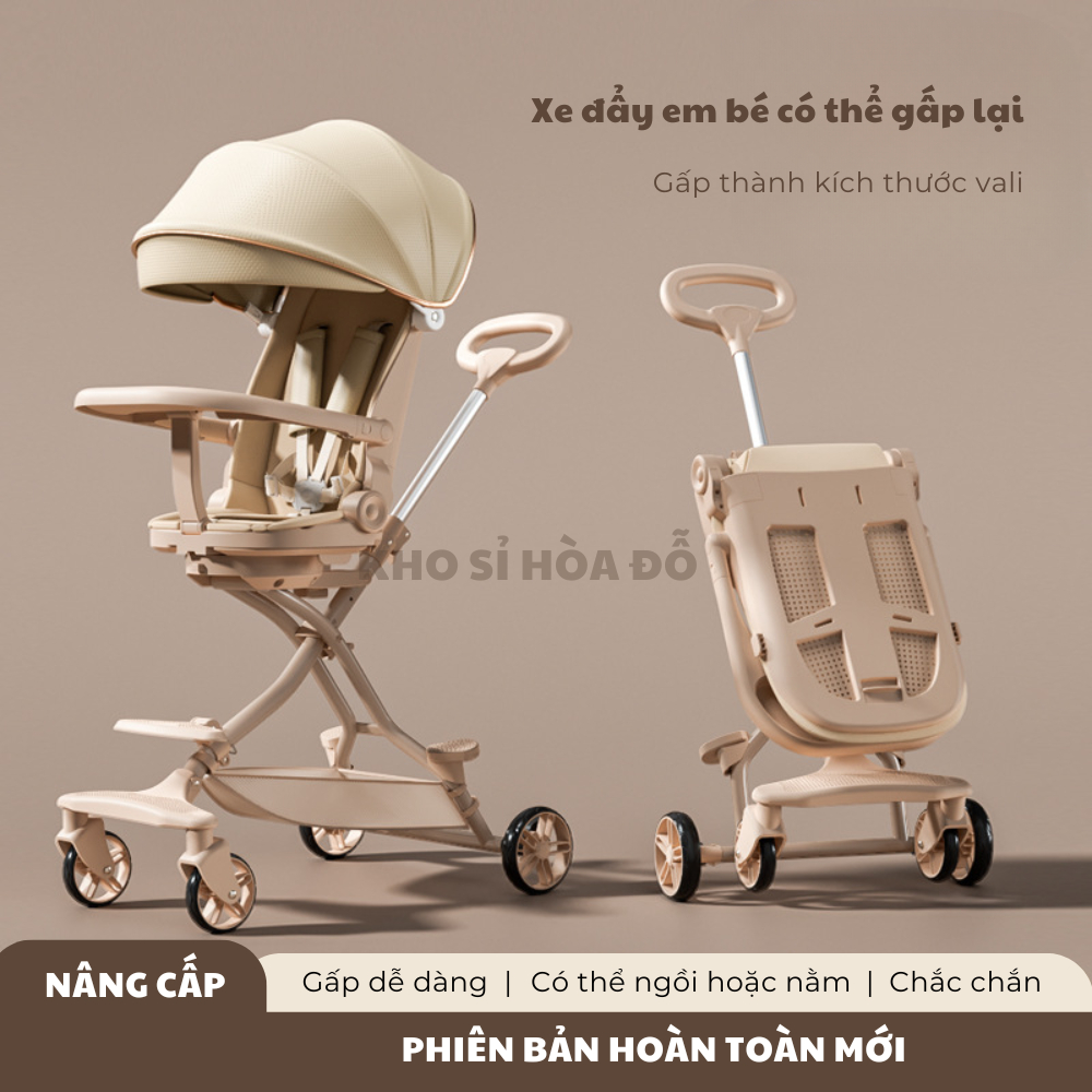 [VOUCHER LIVE] Xe đẩy M10 dành cho bé từ sơ sinh gấp gọn tiện lợi, đảo chiều 360 - ngả lưng 175 độ kèm bảng bàn ăn