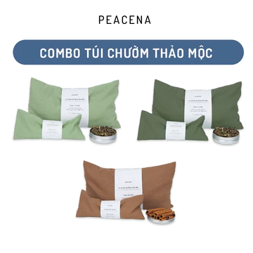 Combo Túi chườm thảo dược, túi chườm nóng, Set quà sinh nhật cho nữ | giảm đau bụng kinh, thư giãn, ngủ ngon | Peacena