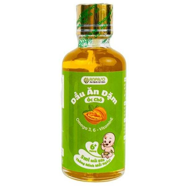 Dầu ăn dặm Anpaso giúp bổ não, tăng cường DHA, giúp cải thiện biếng ăn cho bé