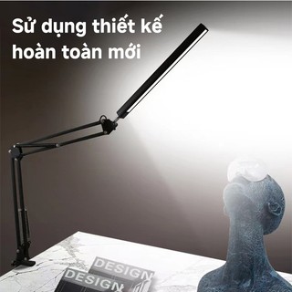 SUBOGDG Đèn bàn LED gập điều chỉnh cánh tay dài đa năng, Đèn bàn USB chiếu sáng 10 mức độ bảo vệ mắt ,có thể gấp gọn xoa