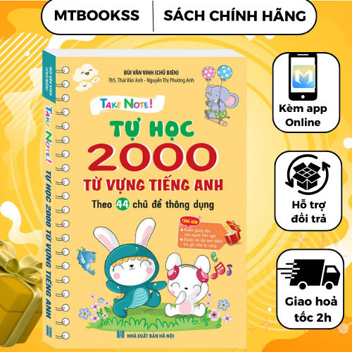 SÁCH - TAKE NOTE ! Tự Học 2000 Từ Vựng Tếng Anh (Theo 44 Chủ Đề Thông dụng)