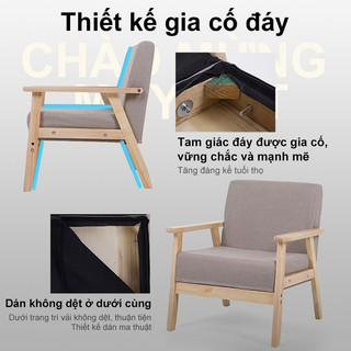 Sofa 1-3 gỗ rắn rắn chắc chắn phòng ngủ phòng khách văn phòng phòng khách