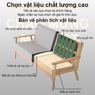 Sofa 1-3 gỗ rắn rắn chắc chắn phòng ngủ phòng khách văn phòng phòng khách