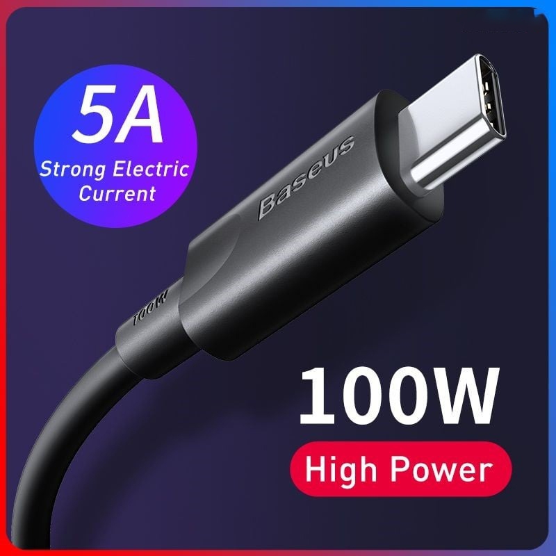 Cáp sạc nhanh, siêu bền Baseus Xiaobai Series Type-C 100W (20V/5A,Type C Quick Charging & Sync Data TPE Cable)