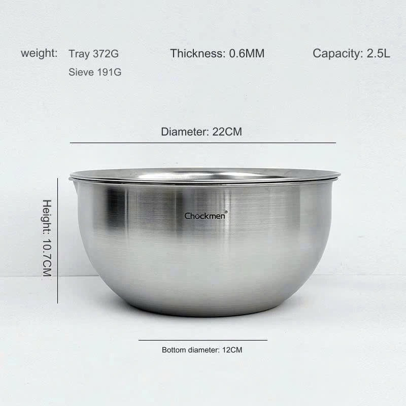 BỘ TÔ RỔ CHOCKMEN INOX 18/10 SIZE 20/22/24CM