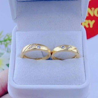 Nhẫn Đôi, Cặp Nhẫn Cầu Hôn, Đính Hôn, Nhẫn Cặp Đôi Nam Nữ số 3 Có Kí Hiệu 18k Bền Đẹp