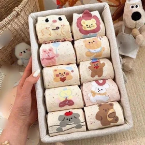 LỐ 10 ĐÔI TẤT HOẠT HÌNH CỔ CAO SIÊU XINH CHO BÉ VÀ MẸ