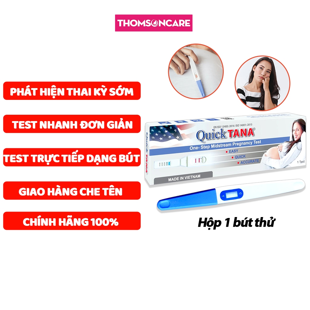 Bút thử thai nhanh QUICKTANA - luôn che tên - Chính hãng