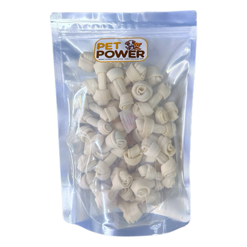 Snack Xương Gặm 100% Da Bò Tự Nhiên & Vị Sữa Cho Chó - [200g - 1kg]