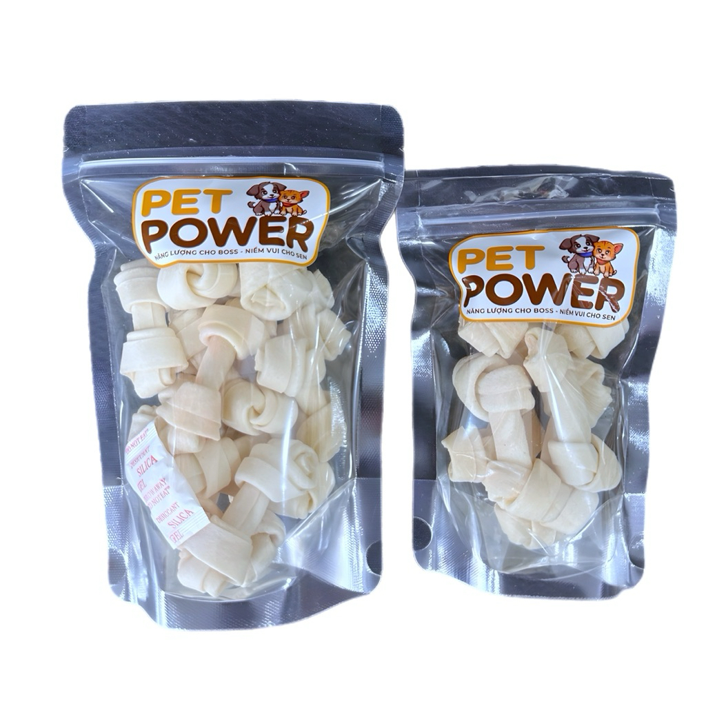 Snack Xương Gặm 100% Da Bò Tự Nhiên & Vị Sữa Cho Chó - [200g - 1kg]