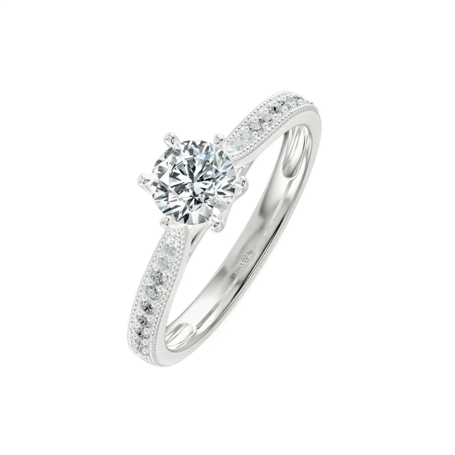 [CHAT TRƯỚC KHI ĐẶT] Nhẫn Cầu Hôn Tierra NCH1418 Vàng 14K 18K ĐínhTấm CZ Lấp Lánh, Nhẫn Hẹn Ước, Khắc Tên Miễn Phí