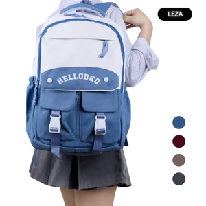Balo Vải LEZA Hot Trend chống thấm nước đi học, du lịch unisex cho học sinh, sinh viên Hellodko8070