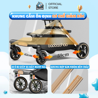 Xe Đẩy Cho Bé Baobaohao V16-C Chính Hãng, Xe Đẩy Gấp Gọn 2 Chiều 3 Chế Độ Ngả, Bánh Xe Giảm Xóc Êm Ái