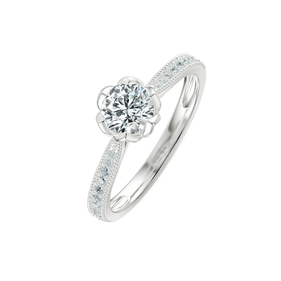 [CHAT TRƯỚC KHI ĐẶT] Nhẫn Cầu Hôn Tierra My Destiny NCH1617 Vàng 14K 18K Tấm CZ, Thiết Kế Đài Hoa Nhẹ Nhàng Sang Trọng