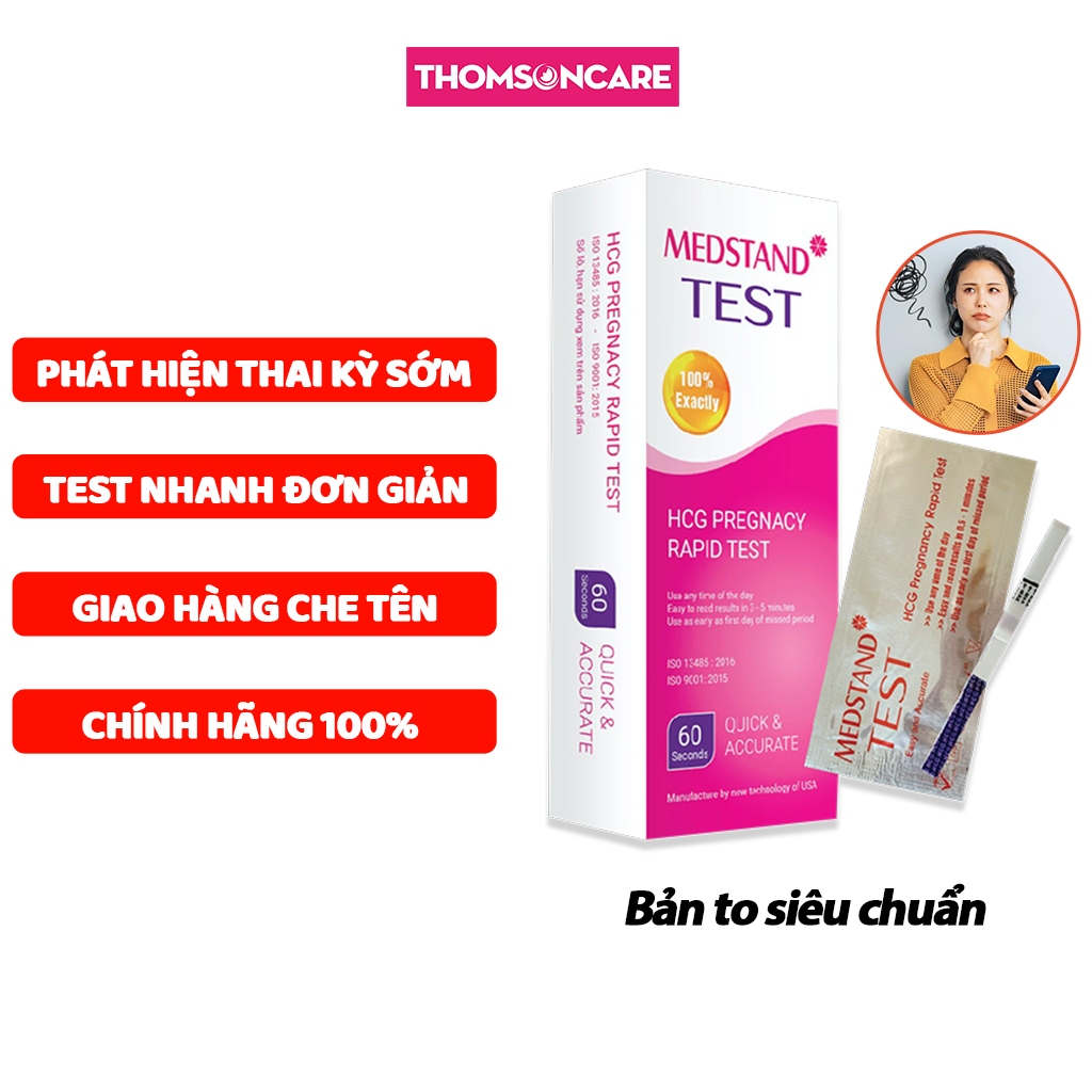 Que thử thai Medstand, chính xác 100% sau 60 giây - giao hàng kín đáo, che tên