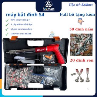 Combo Máy Bắn Đinh ( S4 ) - tặng kèm 20 Đinh ren và 50 Đinh nấm
