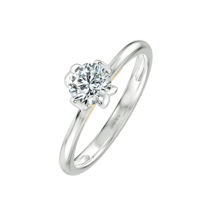[CHAT TRƯỚC KHI ĐẶT] Nhẫn Cầu Hôn Tierra Summer Lotus NCH1905 Vàng 14K 18K, Tấm CZ, Lấy Cảm Hứng Từ Hoa Sen Tinh Khôi