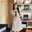 Đầm thiết kế BEMINE cổ đức phối cavat kiểu dáng chữ A phù hợp đi làm-MT11065