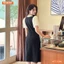 Đầm thiết kế BEMINE cổ sơ mi phối tơ giả yếm phù hợp đi làm-MT11096